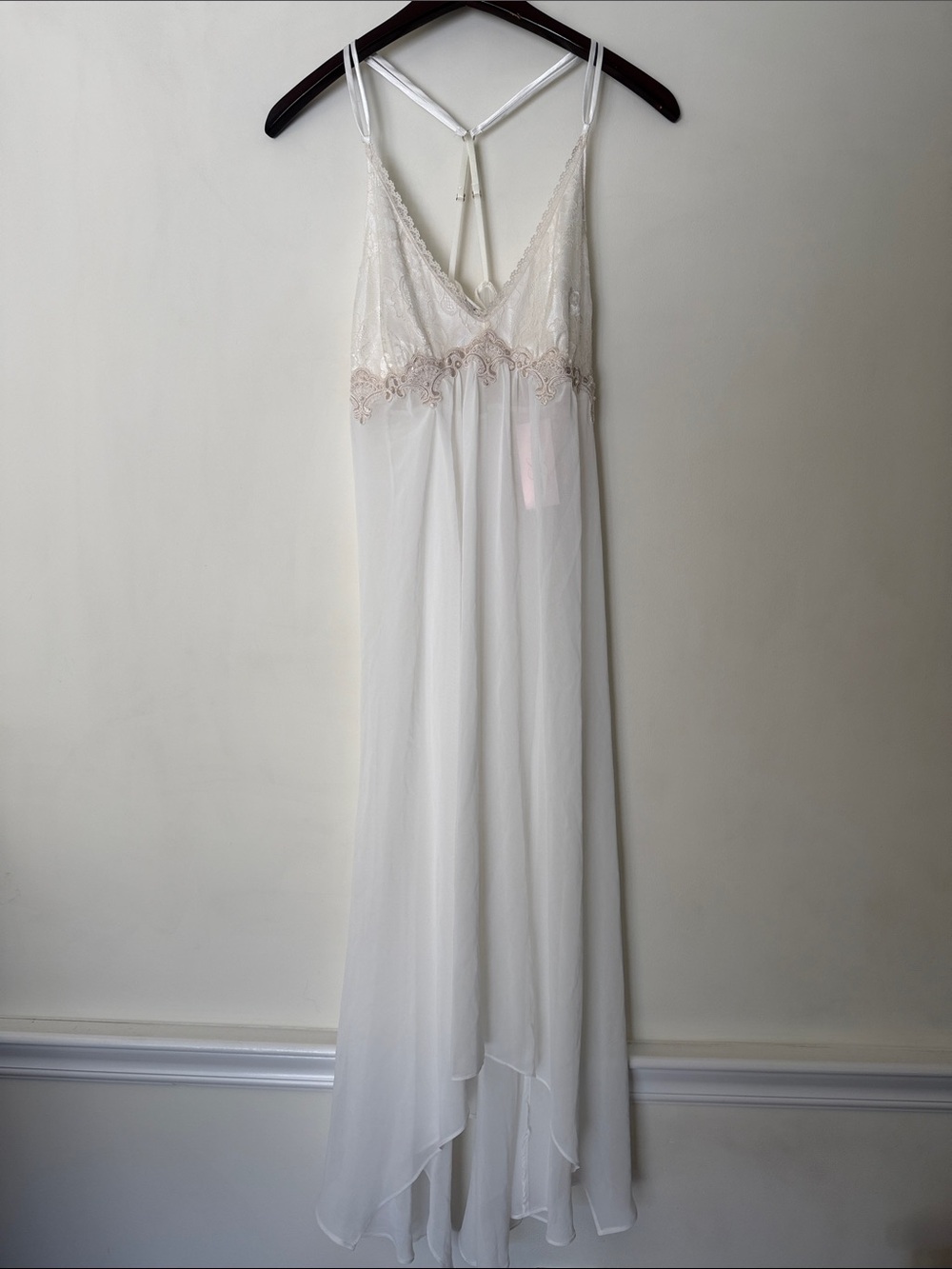 Delicate Linea Donatella Ivory Lace Babydoll Chemise KES020 Size M NWT
